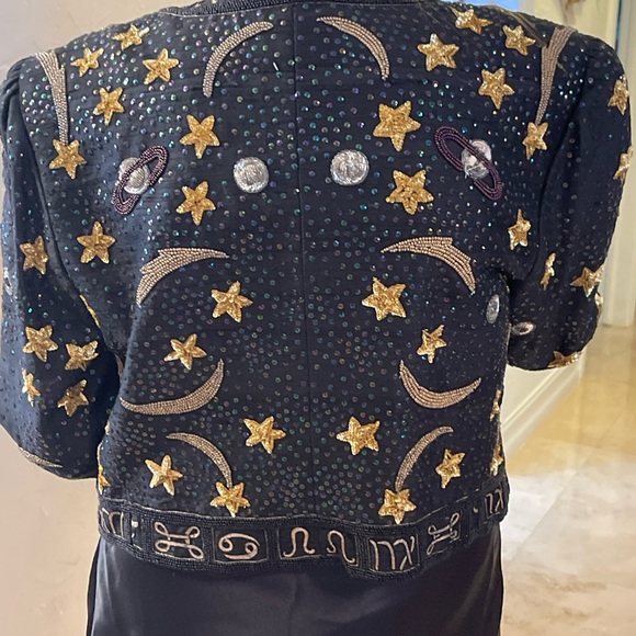 Celestial Beaded black Jacket, by Signatures Miami - Picture 4 of 8